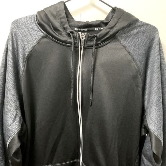Tek Gear DryTek Grey & Black Zip Up Hooded Sweat Jacket! - Picture 4 of 15
